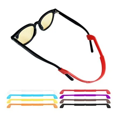 8Pcs Non-Slip Silicone Glasses Strap for Kids or Adults Sports with Elastic Soft