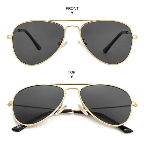 Aviator Sunglasses For Kids Boys Girls Baby Children Toddler Eye Glasses Case 4