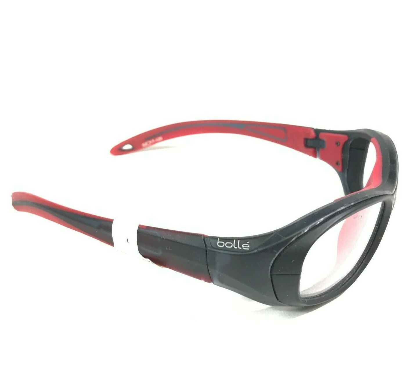 Bolle COVERAGE Athletic Goggles Eyeglasses Frames Black Red Wrap Sport 52-17-125