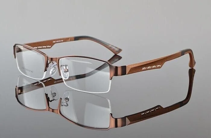 Men TR90 Half rimless sport Glasses Eyeglass Optical Spectacles RX Eyewear Frame