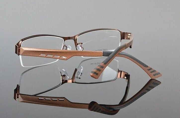 Men TR90 Half rimless sport Glasses Eyeglass Optical Spectacles RX Eyewear Frame 2