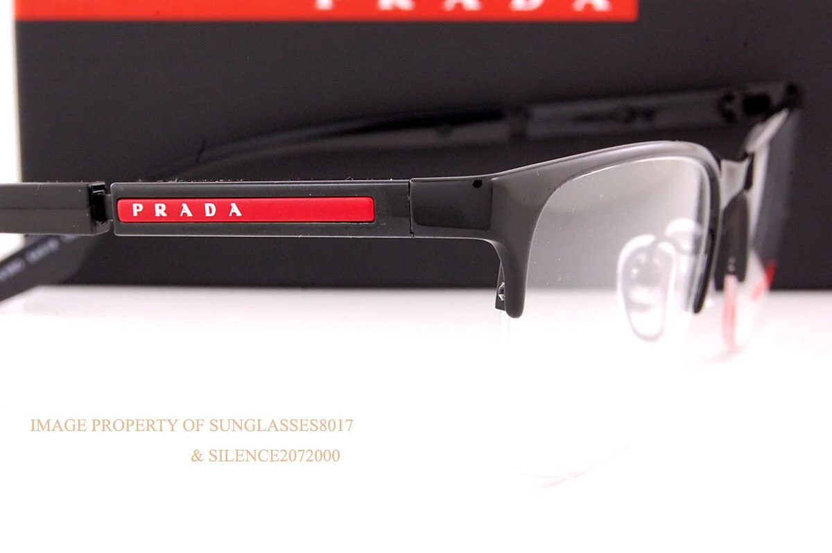 New Prada Sport Linea Rossa Eyeglass Frames PS 55OV 1AB Black For Men 54 4