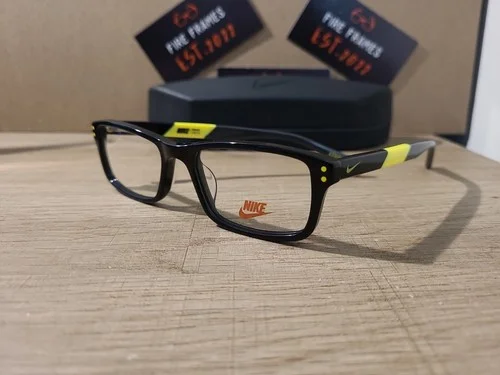 Nike 5537 001 Kids Black Volt Boys/Girls Eyeglasses Full Rim Frames 47-16-130