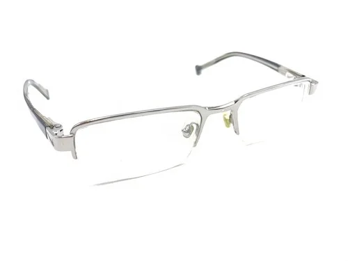 Nike 8033 047 Silver Black Half Rim Eyeglasses Frames 49-17 135 Sports Men Women