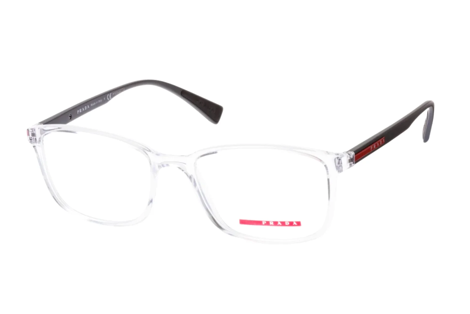 PRADA LINEA ROSSA SPORT PS 04IV 2AZ1O1 Transparent Optical Eyeglasses NWT AUTH