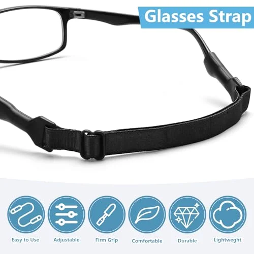 XFIRE-GEAR Kid Glasses Straps - 10 Psc Adjustable Eyewear Retainer with 10 pair Ear Hooks, No Tail Eyeglasses Holders Around Neck, Sunglasses Eyewear Retainer for Child&Big Kids (6.8-10in) 3