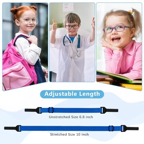 XFIRE-GEAR Kid Glasses Straps - 10 Psc Adjustable Eyewear Retainer with 10 pair Ear Hooks, No Tail Eyeglasses Holders Around Neck, Sunglasses Eyewear Retainer for Child&Big Kids (6.8-10in) 4